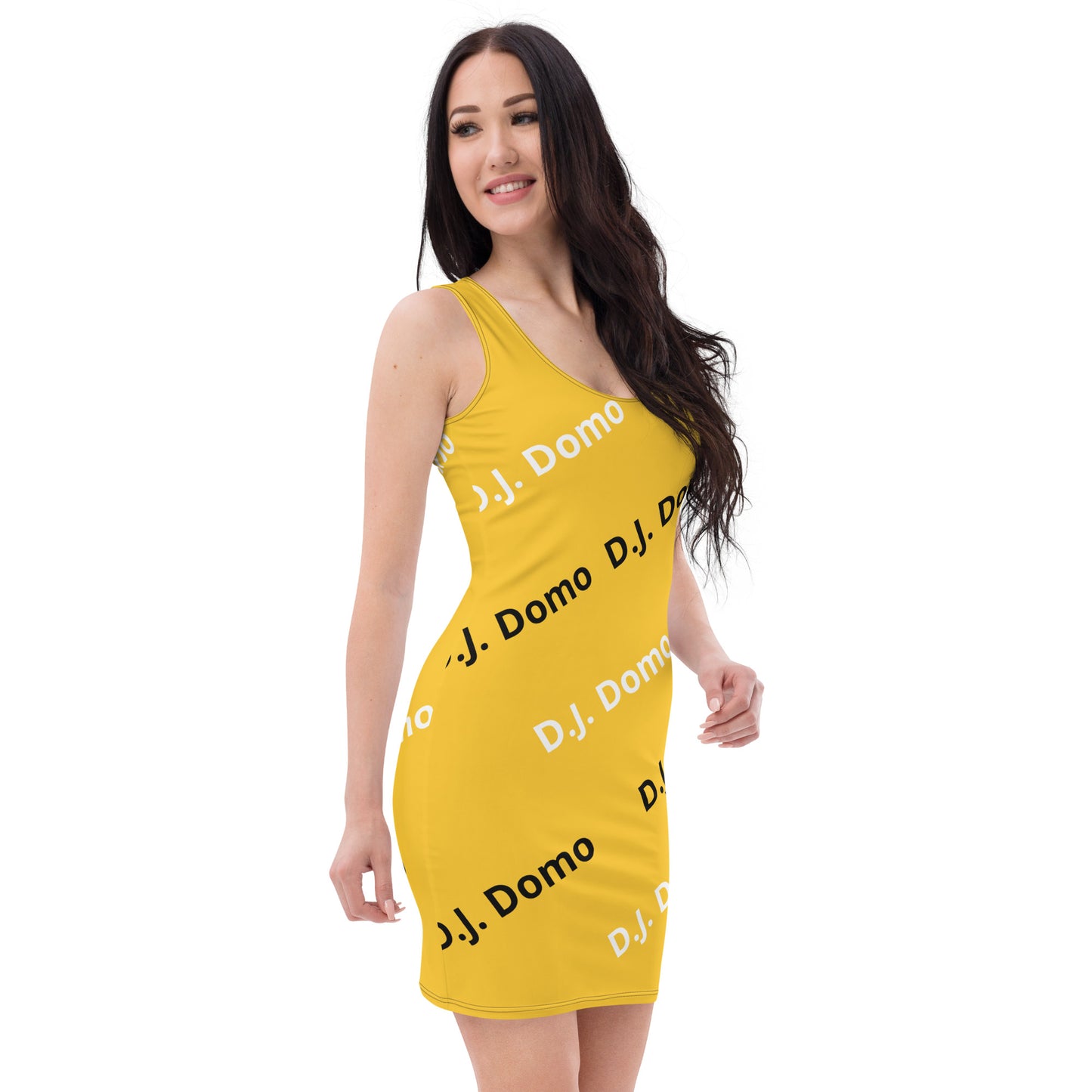 D.J. Domo "Classic" Bodycon Dress Gold/White/Black