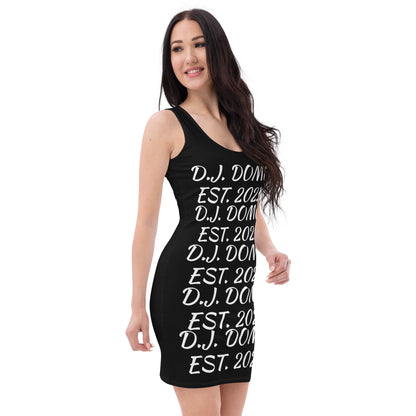 D.J. Domo "Repetitive" Bodycon Dress Black/White