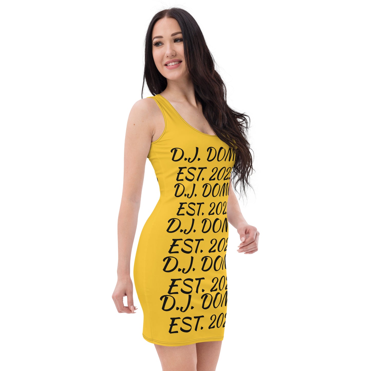 D.J. Domo "Repetitive" Bodycon Dress Gold/Black