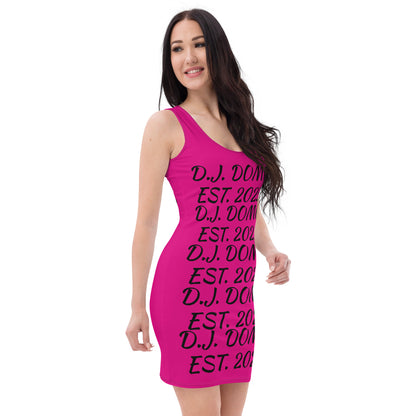 D.J. Domo "Repetitive" Bodycon Dress Pink/Black