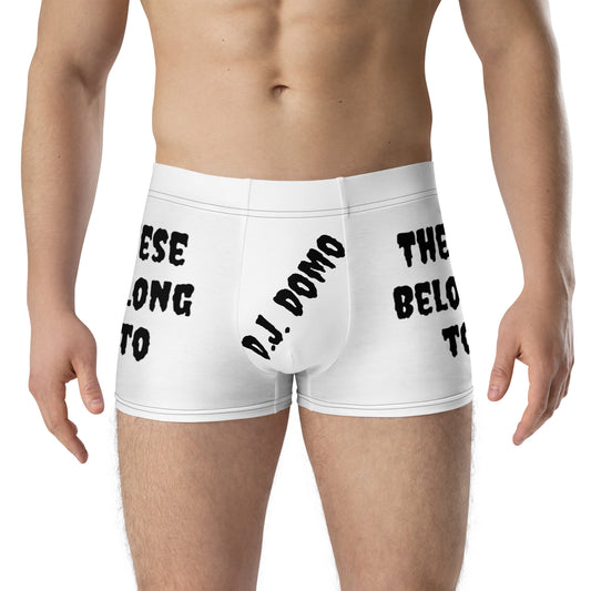 D.J. Domo "These Belong To" Boxer Briefs White/Black