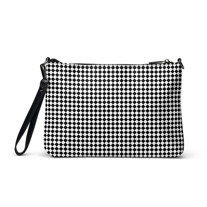 D.J. Domo "Checkered" White/Black Crossbody Bag