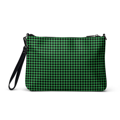 D.J. Domo "Checkered" Green/Black Crossbody Bag