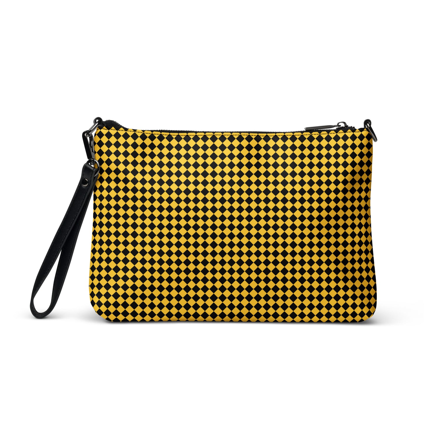 D.J. Domo "Checkered" Gold/Black Crossbody Bag