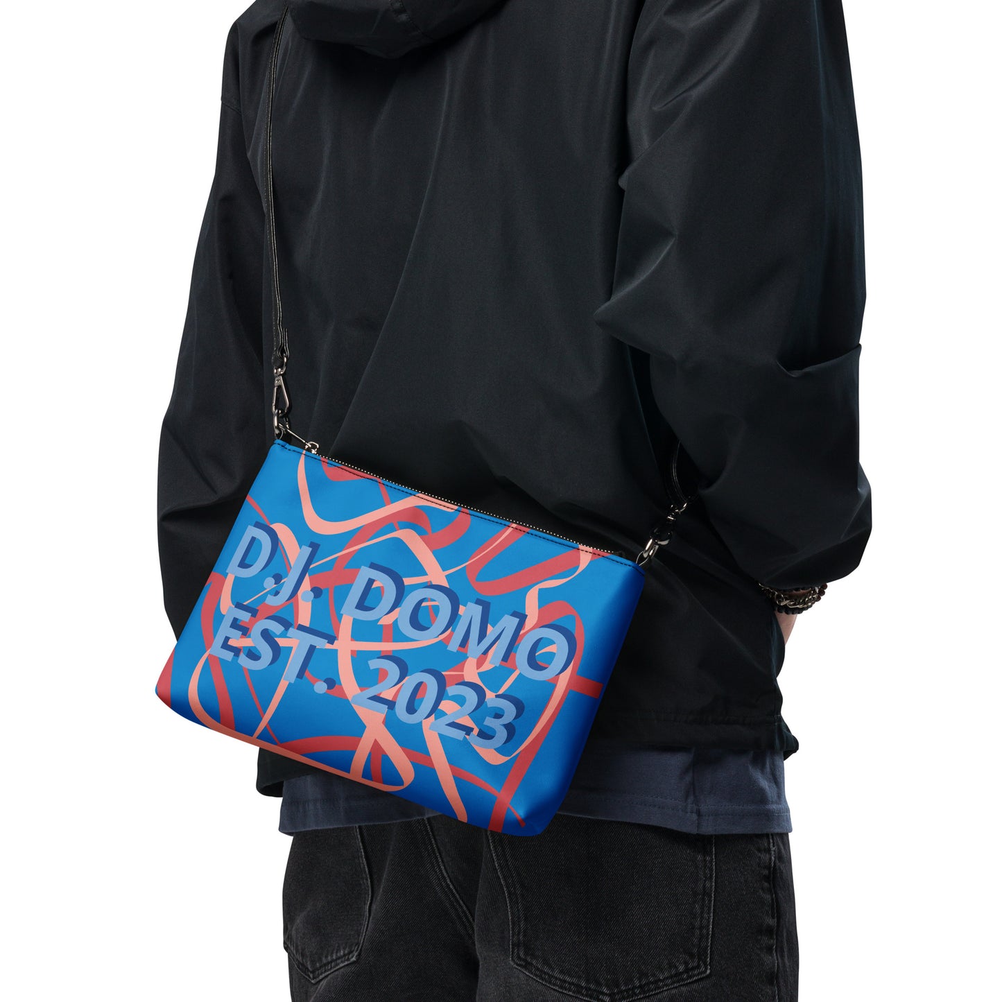 D.J. Domo Crossbody Bag Blue/Peach