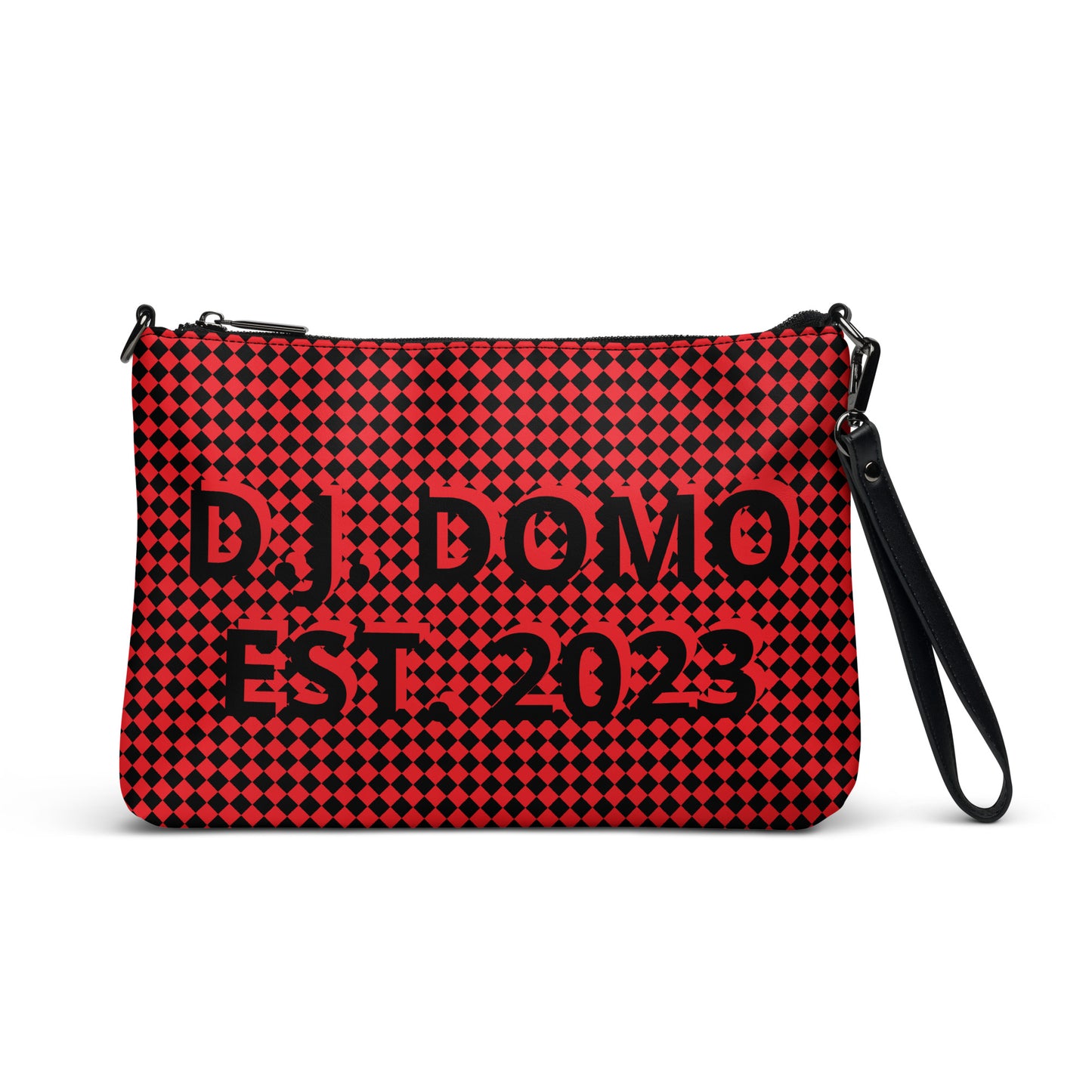 D.J. Domo "Checkered" Red/Black Crossbody Bag