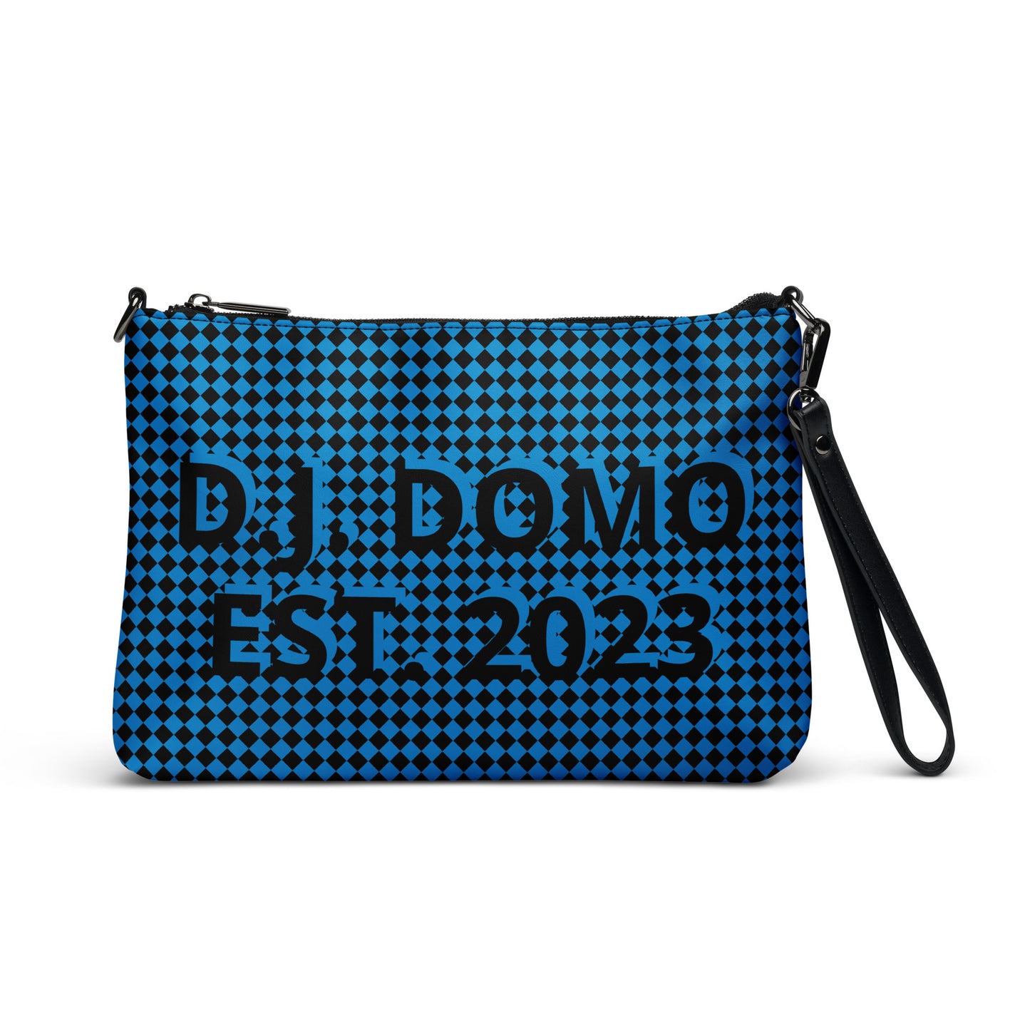 D.J. Domo "Checkered" Blue/Black Crossbody Bag