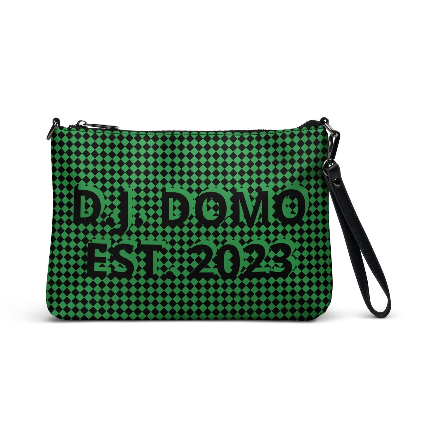 D.J. Domo "Checkered" Green/Black Crossbody Bag