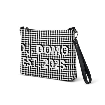 D.J. Domo "Checkered" White/Black Crossbody Bag