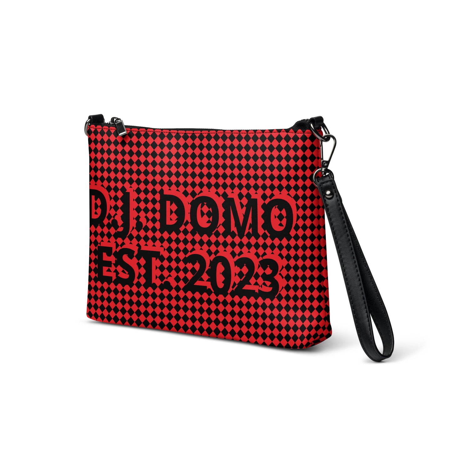 D.J. Domo "Checkered" Red/Black Crossbody Bag