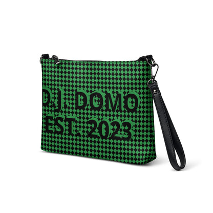 D.J. Domo "Checkered" Green/Black Crossbody Bag