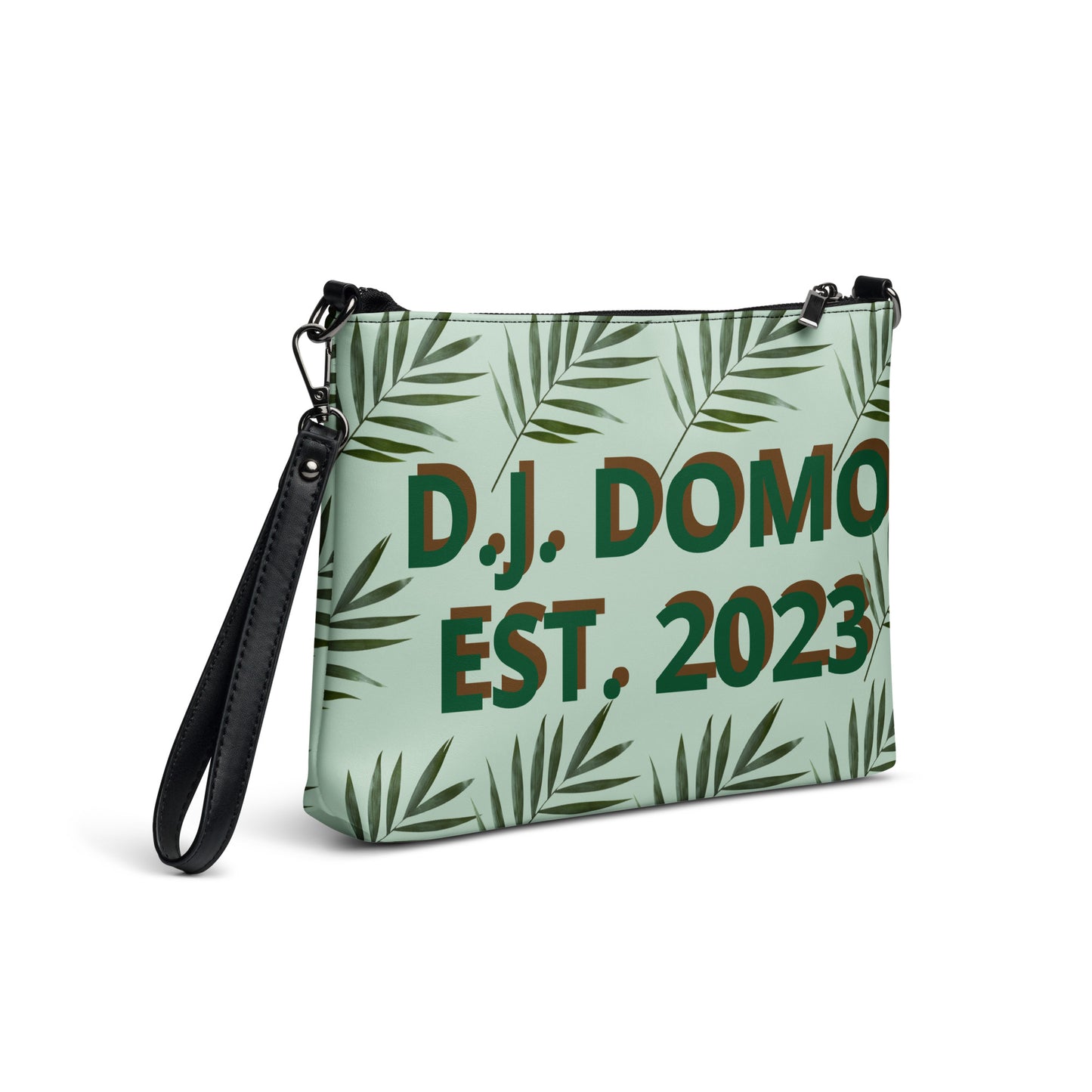 D.J. Domo "Green Plants" Crossbody Bag