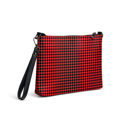 D.J. Domo "Checkered" Red/Black Crossbody Bag