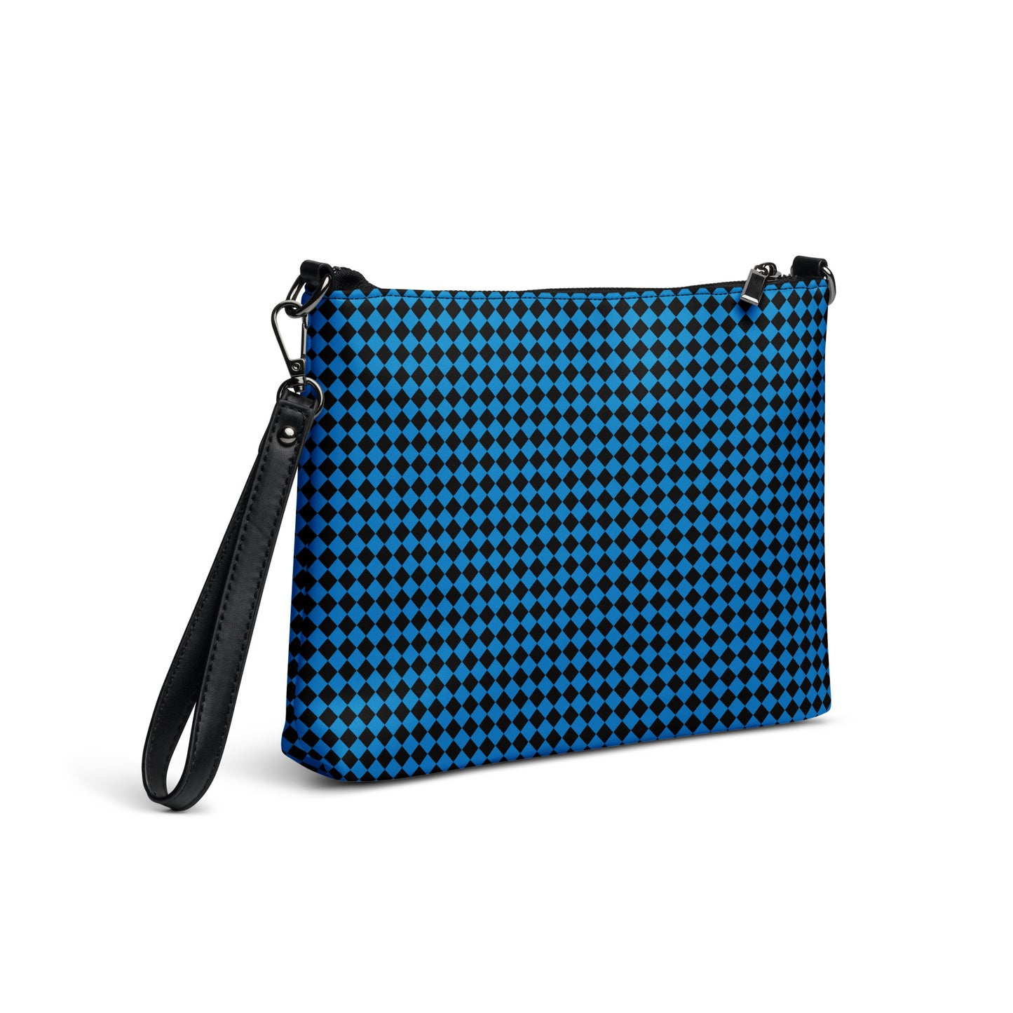 D.J. Domo "Checkered" Blue/Black Crossbody Bag