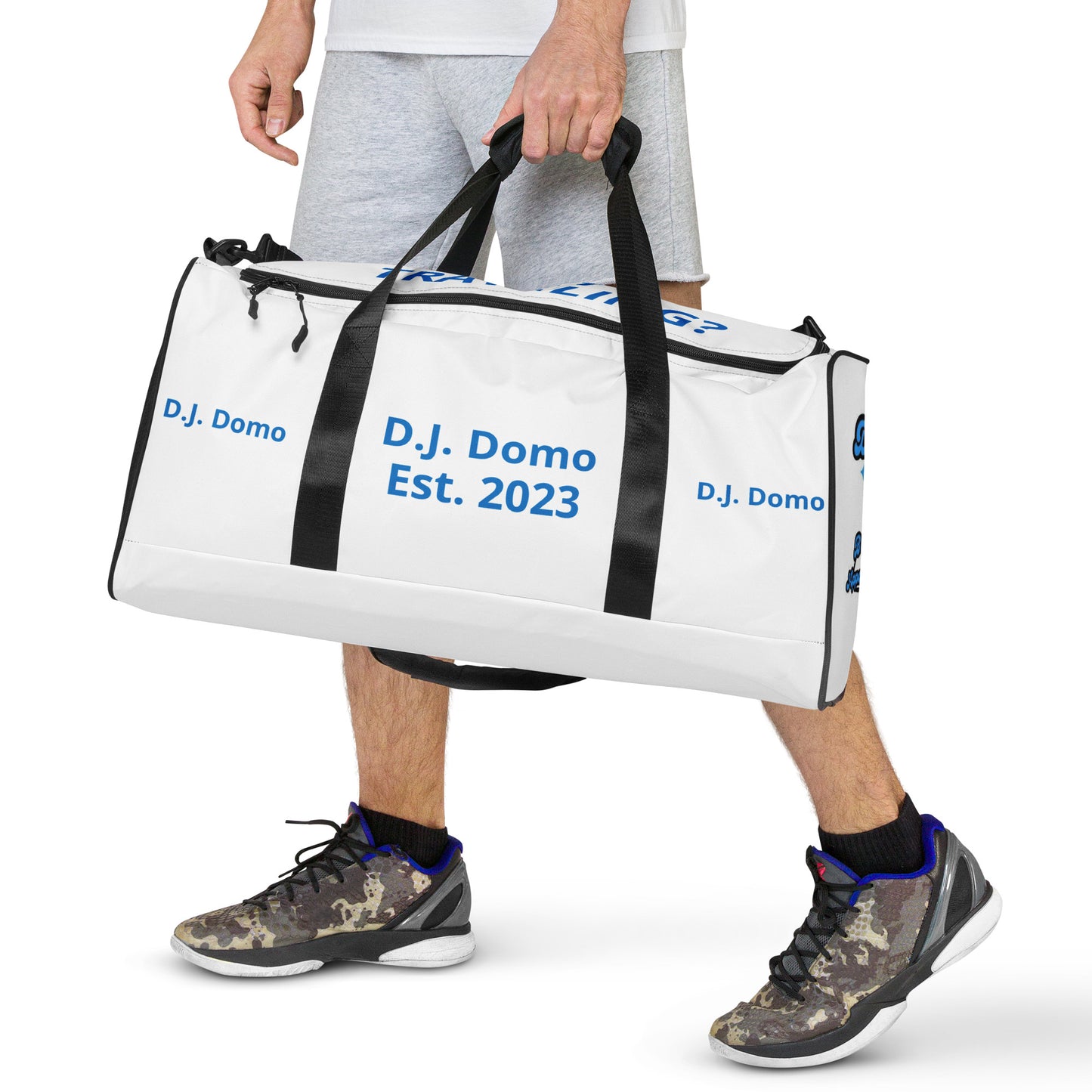 D.J. Domo DQOI Pt 1 "Travel" Duffle Bag White/Blue