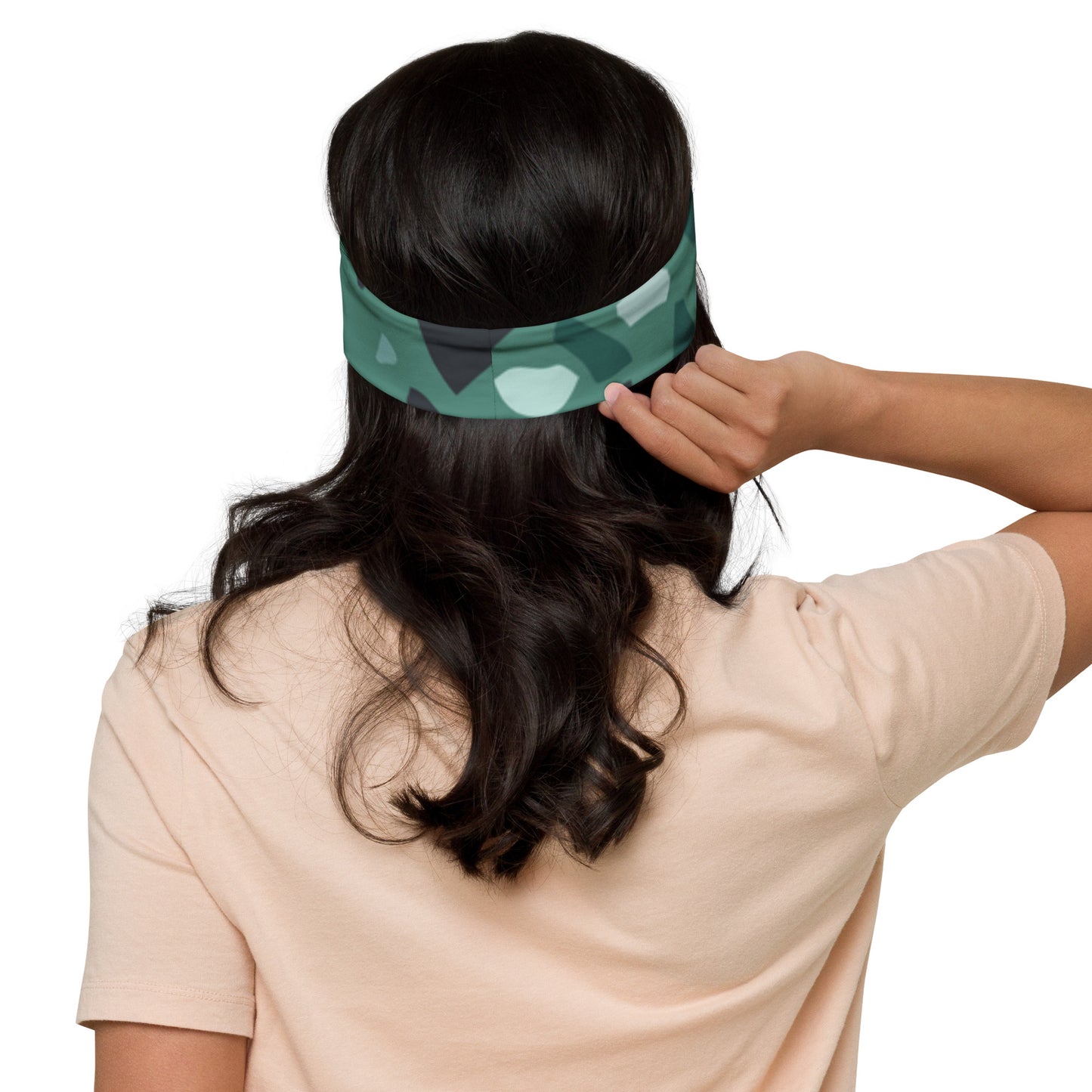 D.J. Domo "Green Shapes" Headband Black