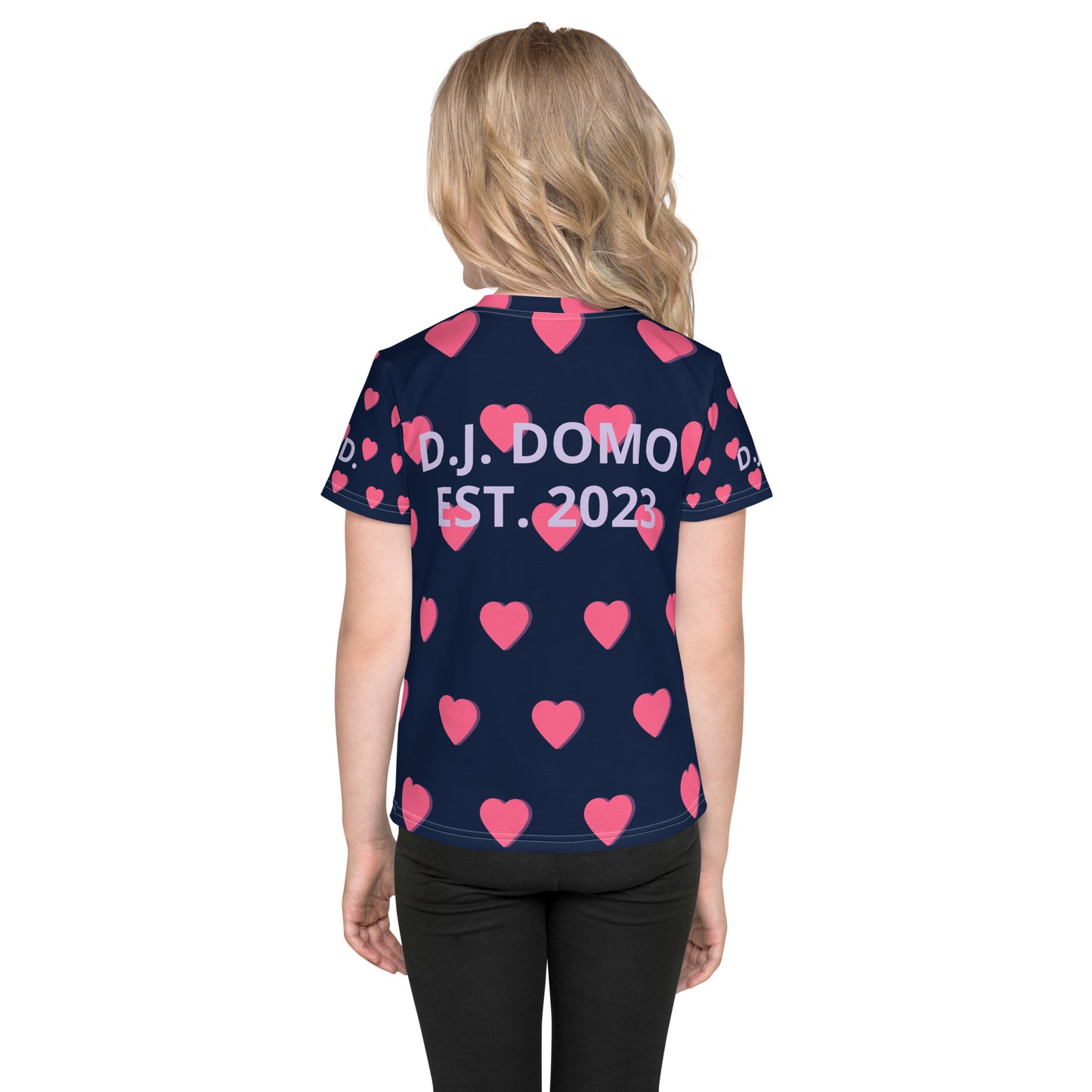 D.J. Domo "Hearts" Kids Crew Neck T-shirts