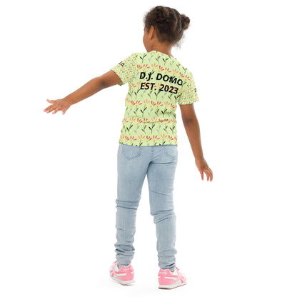 D.J. Domo "Flowers" Kids Crew Neck T-shirts