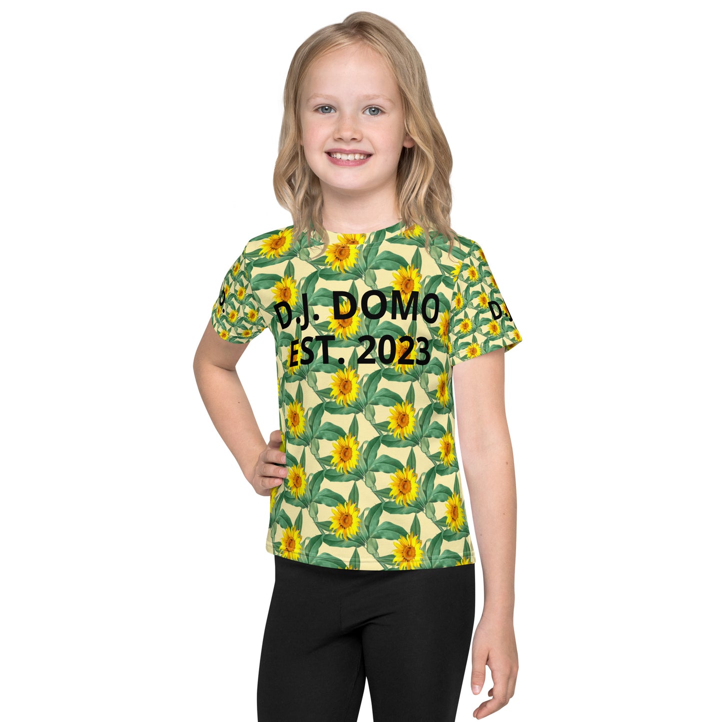 D.J. Domo "Sunflower" Kids Crew Neck T-shirts