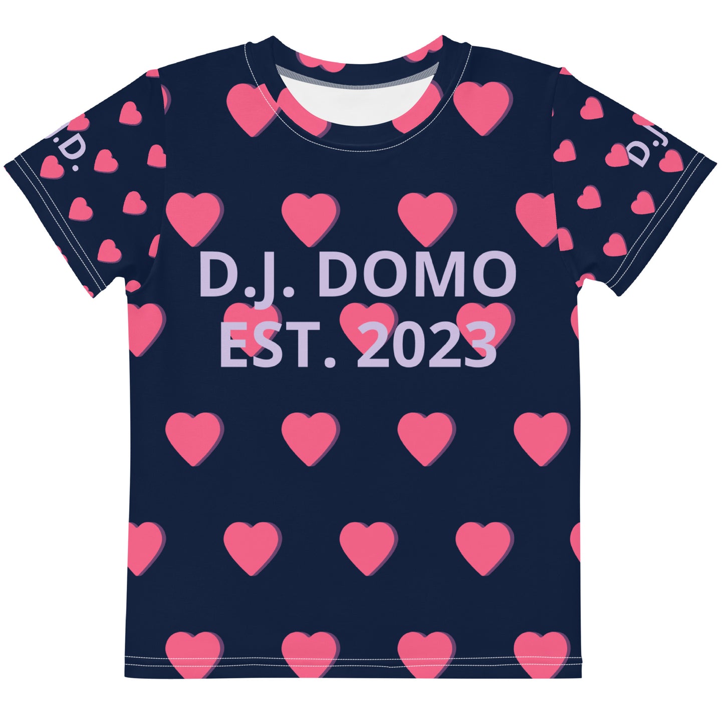 D.J. Domo "Hearts" Kids Crew Neck T-shirts