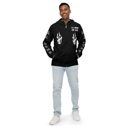 D.J. Domo "Biker" Men’s Windbreaker Jacket Black/White