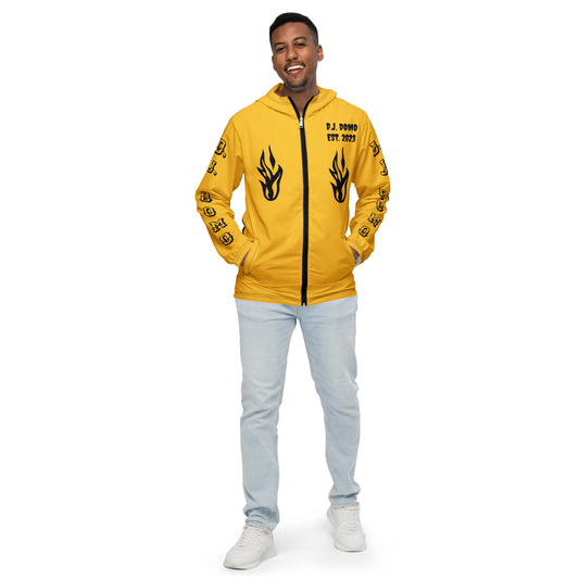 D.J. Domo "Biker" Men’s Windbreaker Jacket Gold/Black