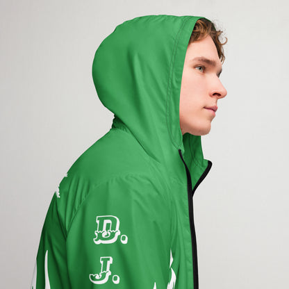 D.J. Domo "Biker" Men’s Windbreaker Jacket Green/White