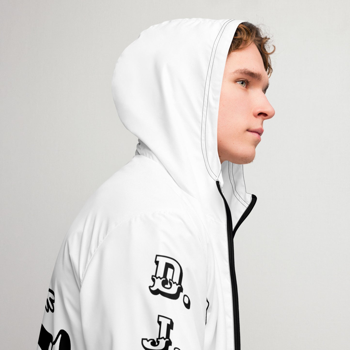 D.J. Domo "Skater" Men’s Windbreaker Jacket White/Black