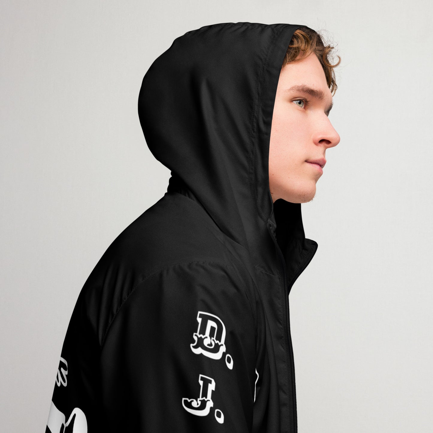 D.J. Domo "Skater" Men’s Windbreaker Jacket Black/White