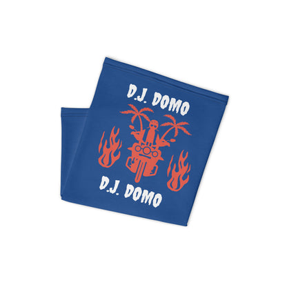 D.J. Domo "Biker 1" Unisex All Purpose Gaiter Light Blue/Red/White