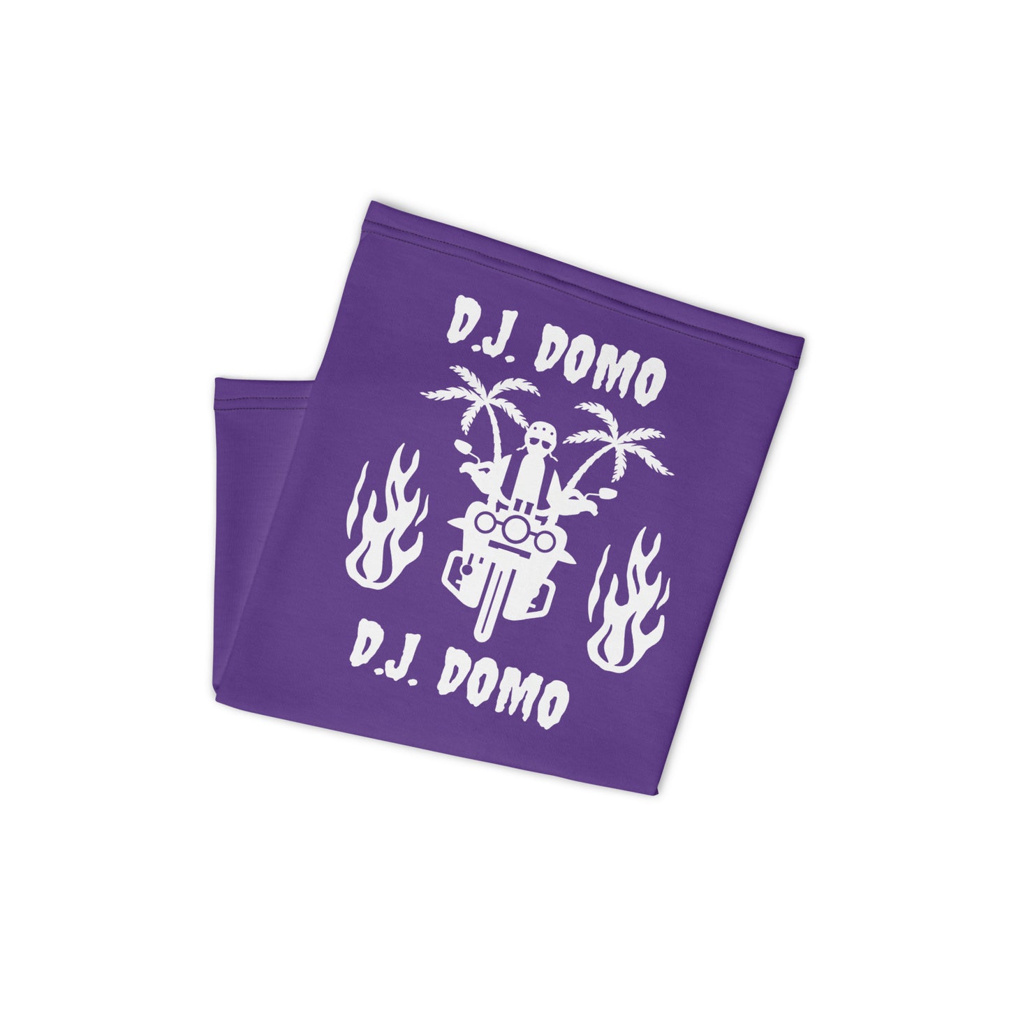 D.J. Domo "Biker 1" Unisex All Purpose Gaiter Purple/White