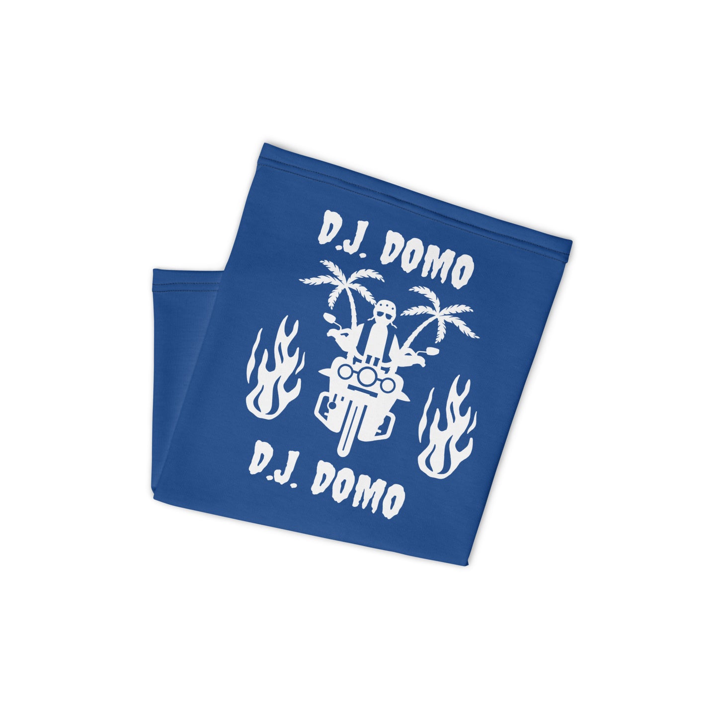 D.J. Domo "Biker 1" Unisex All Purpose Gaiter Blue/White