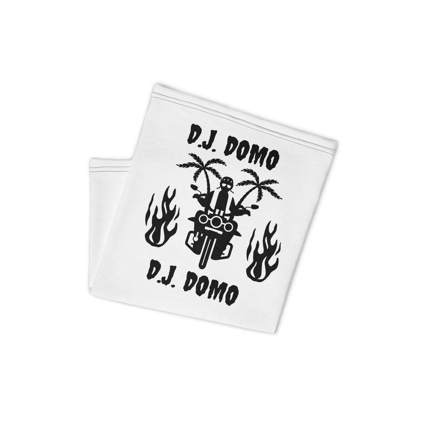 D.J. Domo "Biker 1" Unisex All Purpose Gaiter White/Black