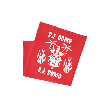 D.J. Domo "Biker 1" Unisex All Purpose Gaiter Red/White