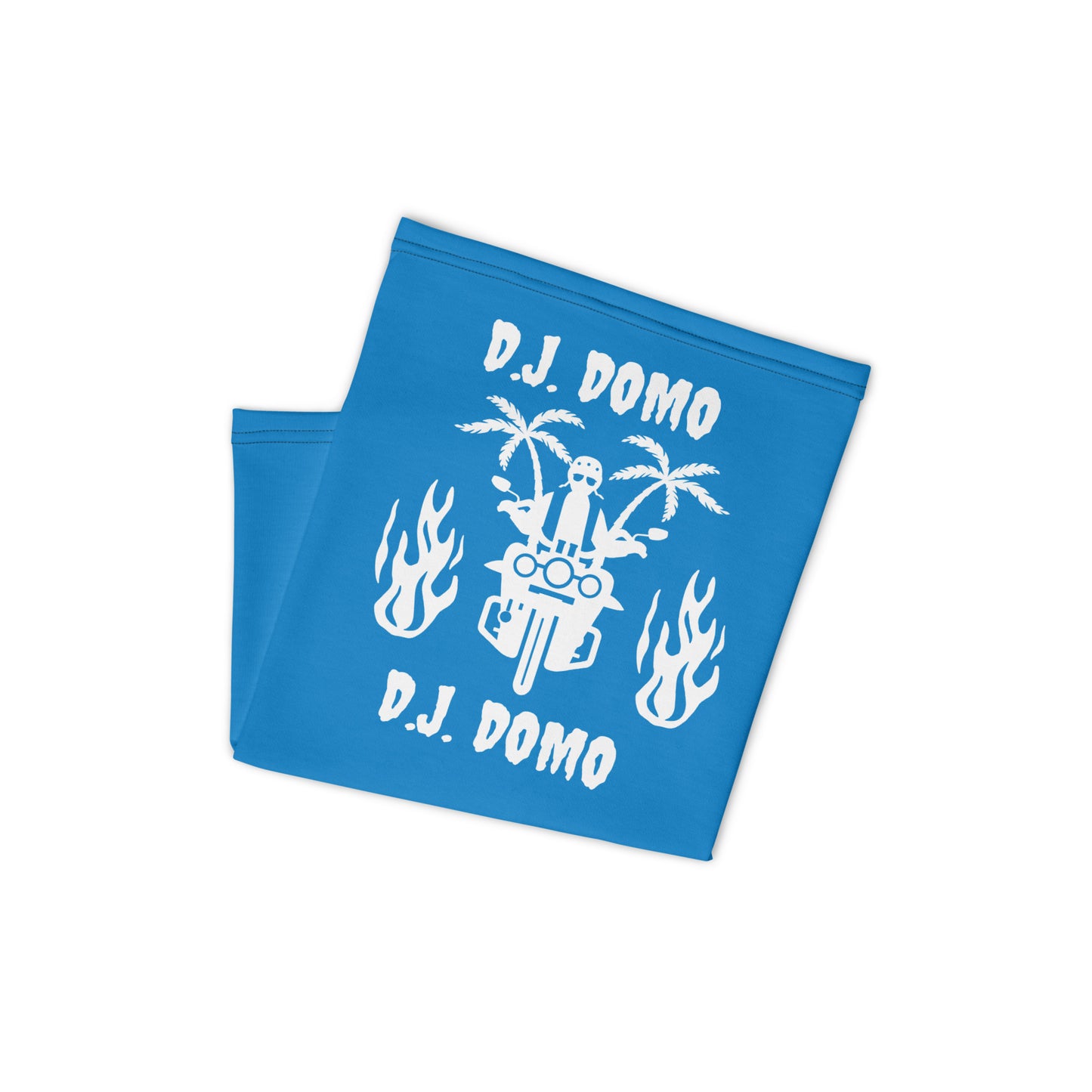 D.J. Domo "Biker 1" Unisex All Purpose Gaiter Light Blue/White