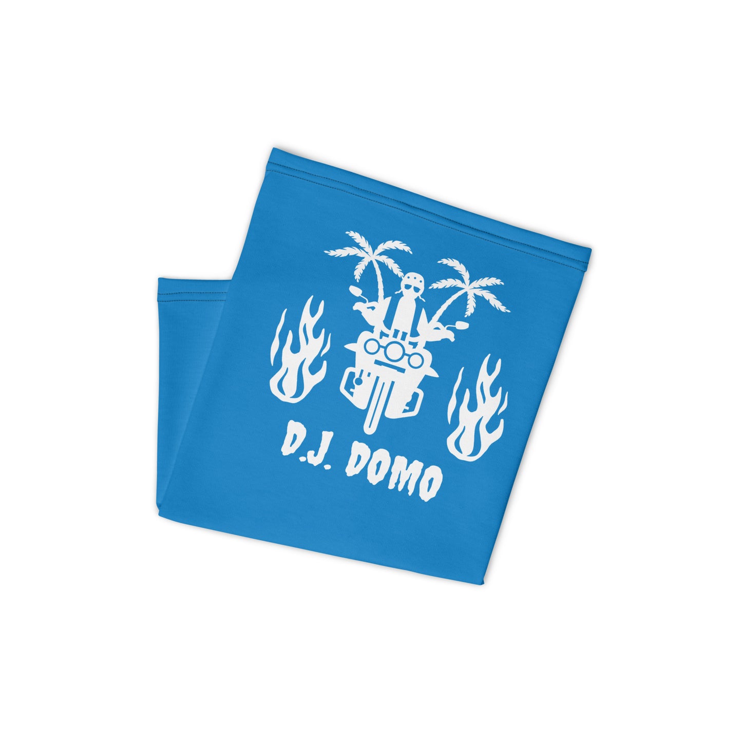 D.J. Domo "Biker 2" Unisex All Purpose Gaiter Light Blue/White