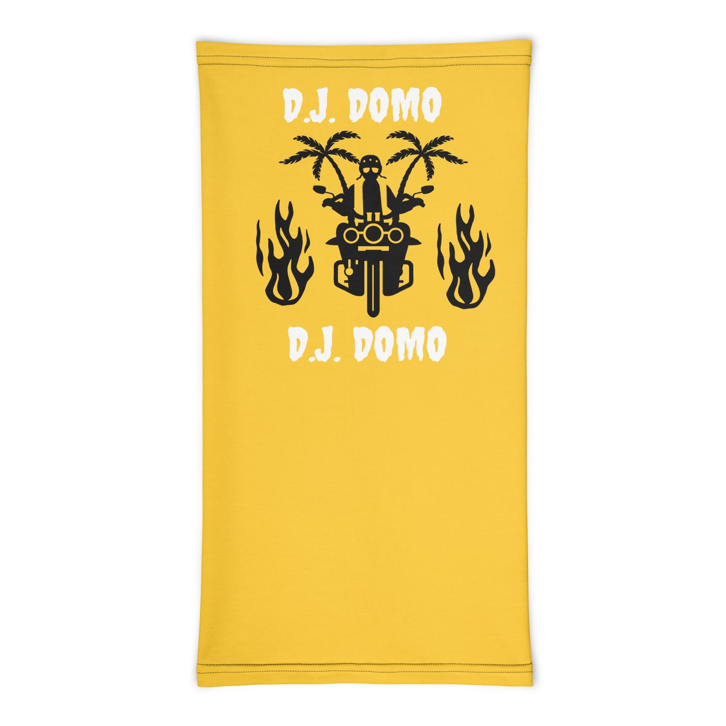 D.J. Domo "Biker 1" Unisex All Purpose Gaiter Gold/Black/White