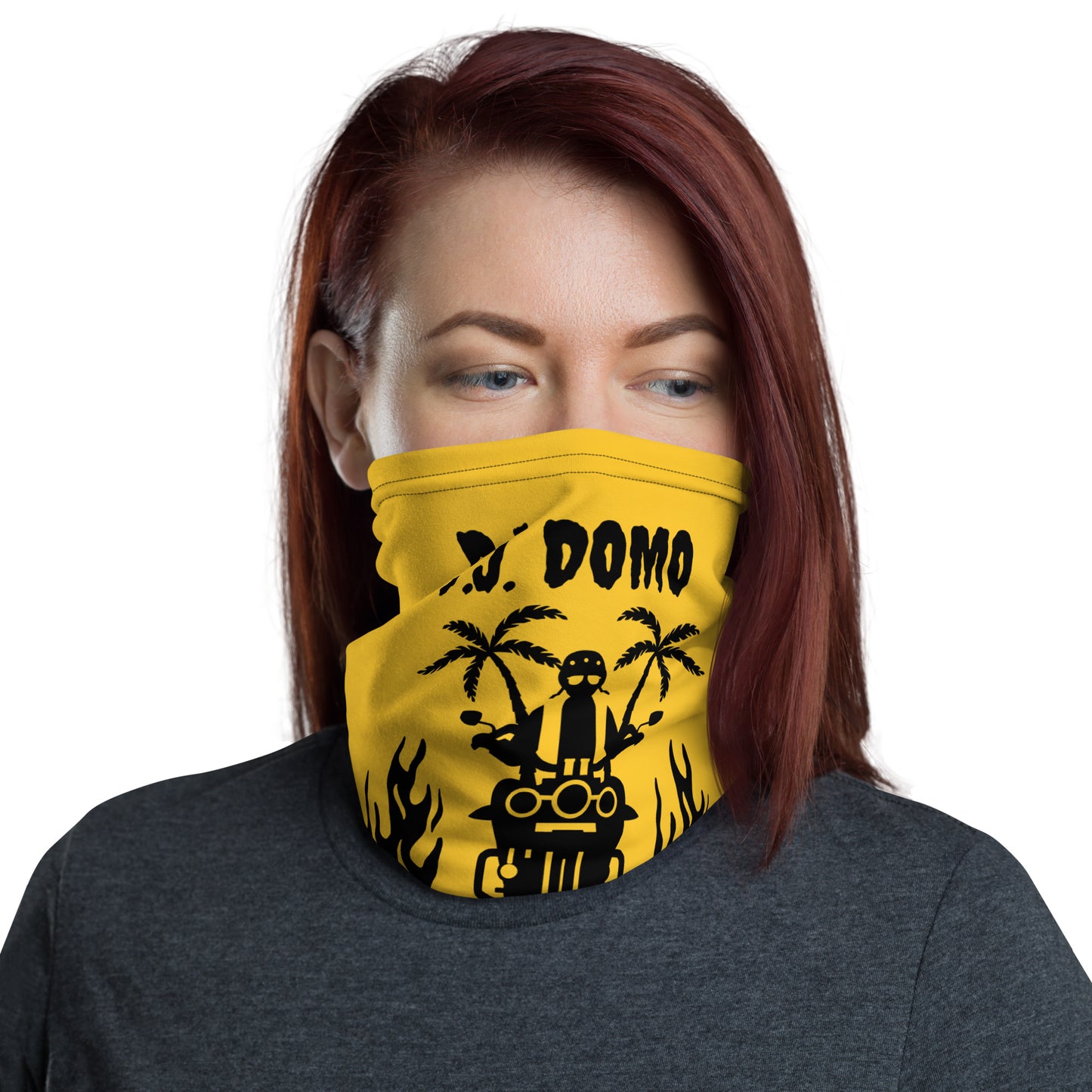 D.J. Domo "Biker 1" Unisex All Purpose Gaiter Gold/Black