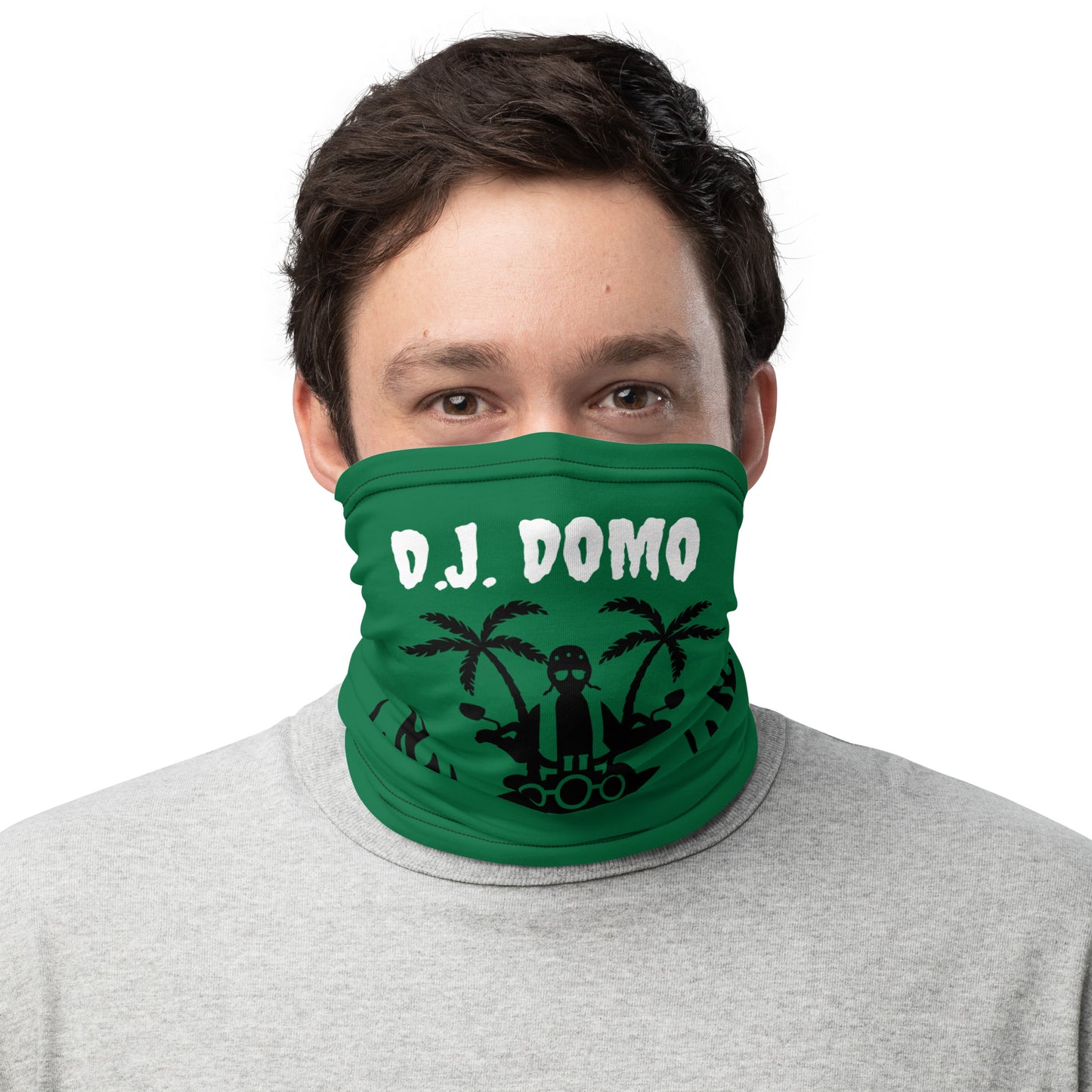 D.J. Domo "Biker 1" Unisex All Purpose Gaiter Green/Black/White