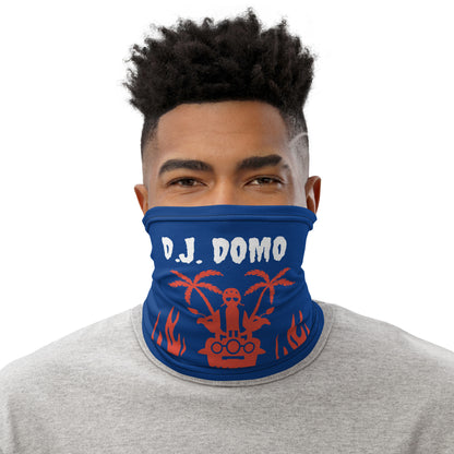 D.J. Domo "Biker 1" Unisex All Purpose Gaiter Light Blue/Red/White