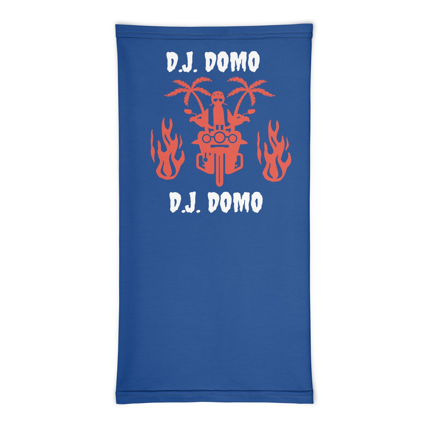 D.J. Domo "Biker 1" Unisex All Purpose Gaiter Light Blue/Red/White