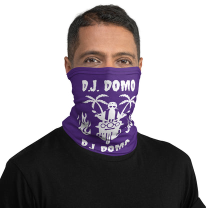 D.J. Domo "Biker 1" Unisex All Purpose Gaiter Purple/White