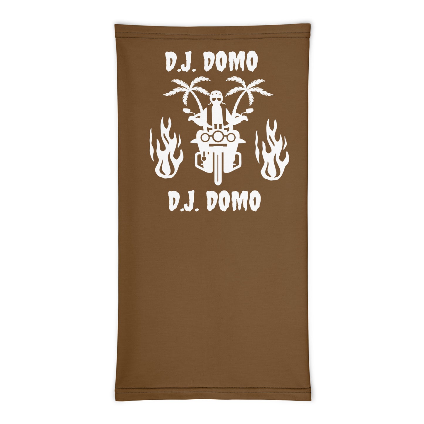 D.J. Domo "Biker 1" Unisex All Purpose Gaiter Brown/White