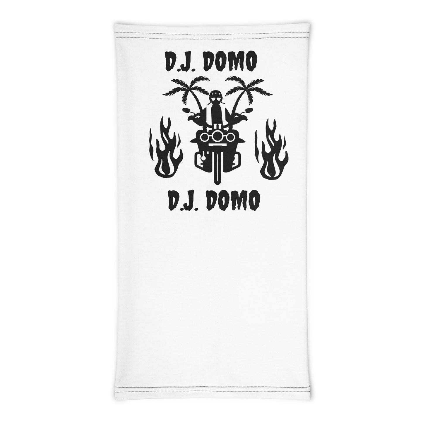 D.J. Domo "Biker 1" Unisex All Purpose Gaiter White/Black