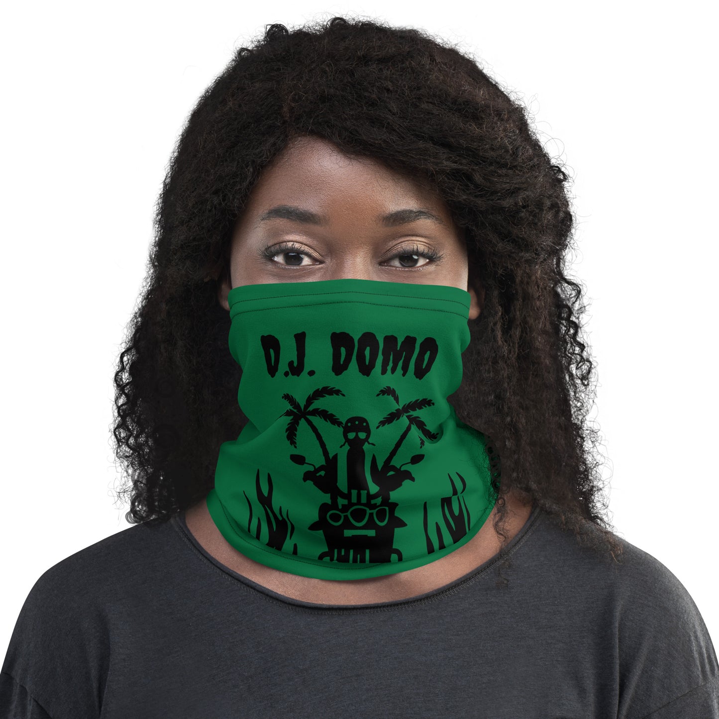 D.J. Domo "Biker 1" Unisex All Purpose Gaiter Green/Black