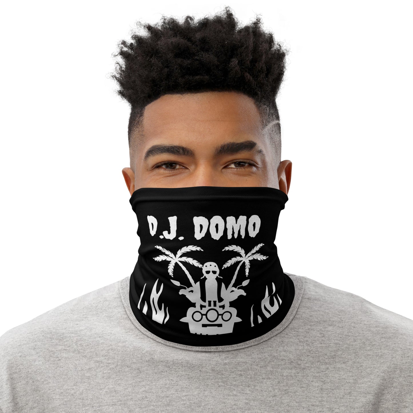 D.J. Domo "Biker 1" Unisex All Purpose Gaiter Black/White