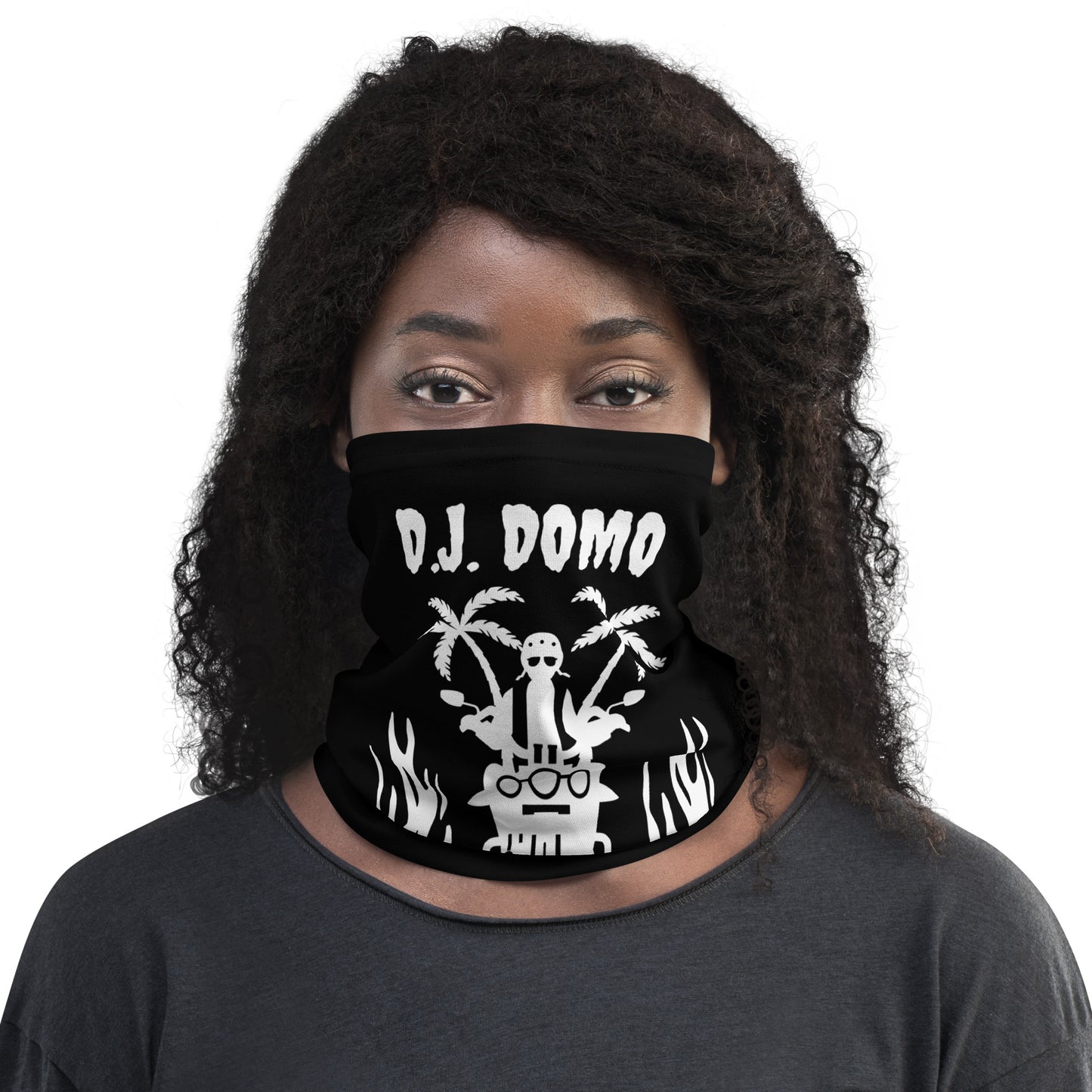 D.J. Domo "Biker 1" Unisex All Purpose Gaiter Black/White