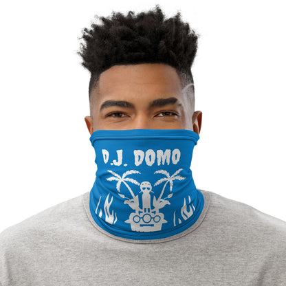 D.J. Domo "Biker 1" Unisex All Purpose Gaiter Light Blue/White