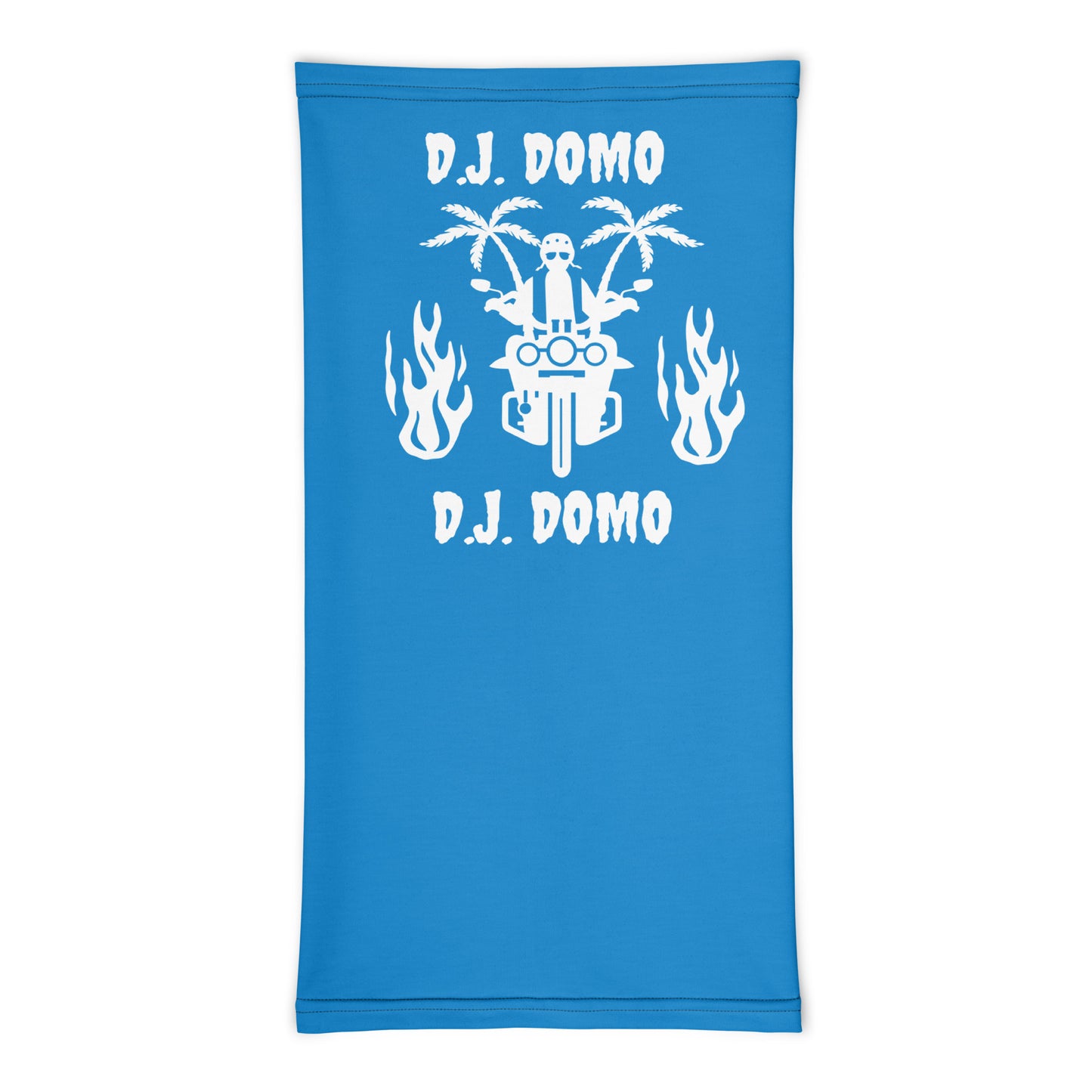 D.J. Domo "Biker 1" Unisex All Purpose Gaiter Light Blue/White