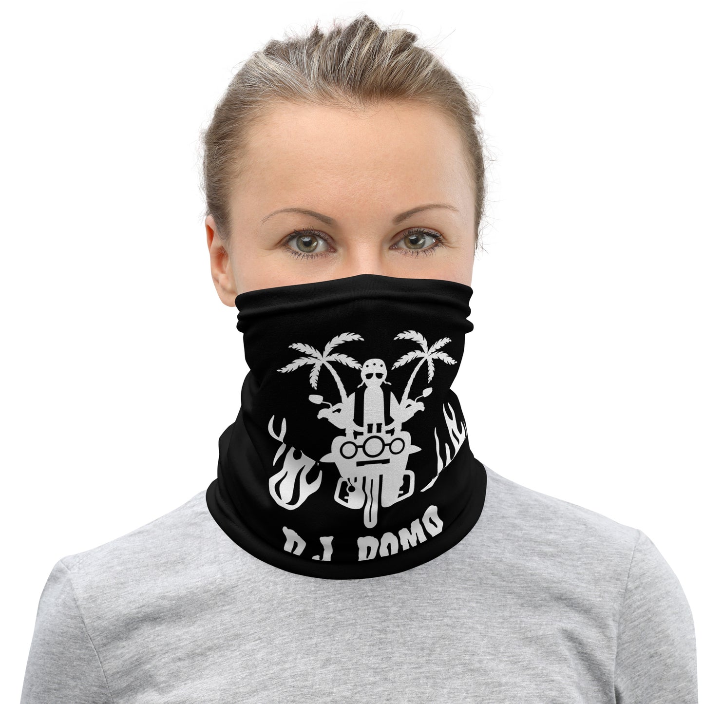 D.J. Domo "Biker 2" Unisex All Purpose Gaiter Black/White